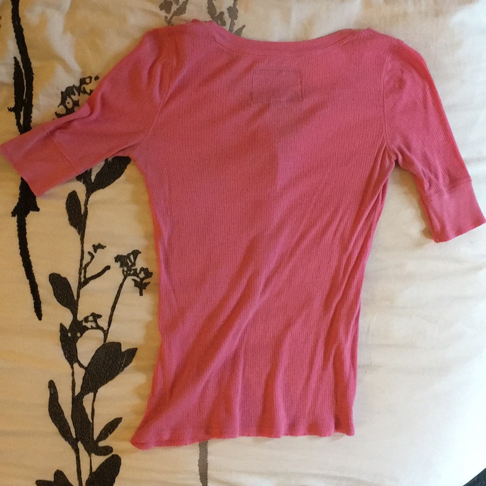 Pink button down Abercrombie & Fitch tee - Picture 3 of 3